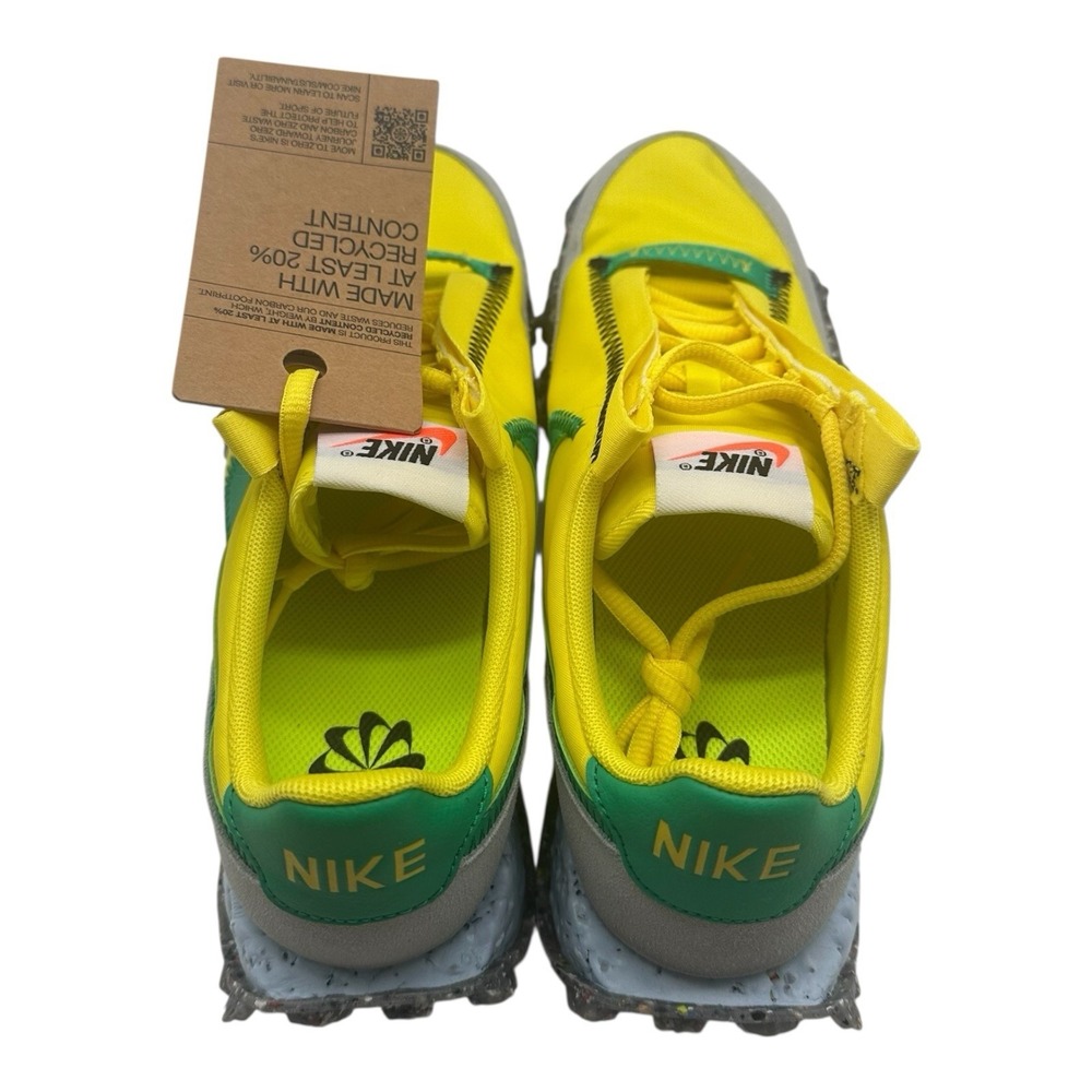 Nike Waffle Racer Crater Shoes Womens 8 Yellow Roma Green Sneakers CT1983-701 - Picture 9 of 10